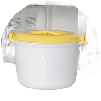 Microwave oven special vessel steam cooker household heating cooker cooking rice box plastic cover pot