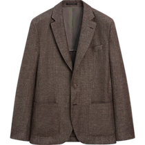 Discount Season MassimoDutti Mens Wear 2024 Summer New Style Casual Commuting Style Gentleman Fashionable Brown Linen Suit Jacket 02093692700