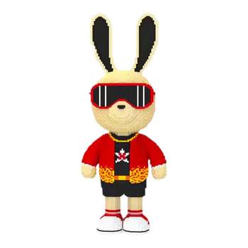 National Trend Social Rabbit Large Particle Building Blocks Toy for Boys and Girls, Children's Educational Interlocking Blocks, High Difficulty, Great Gift