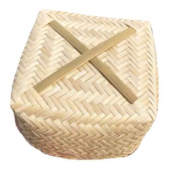 Bamboo round lunch box dai-style lunch box