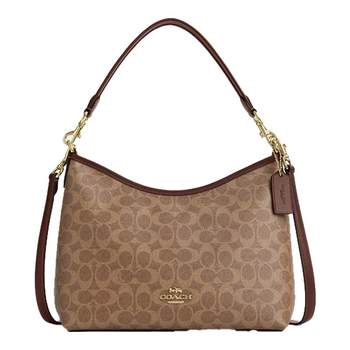 Coach official outlet model laurel medium women's shoulder crossbody handbag hobo bag cv975