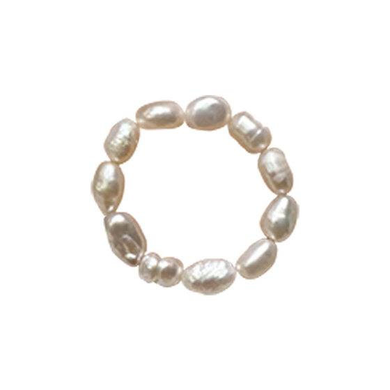 *sunball*Natural freshwater pearl daily simple retro stack wearing ring ring ring