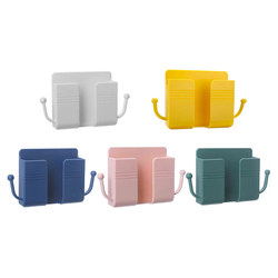 Mobile Phone Charging Bedside Holder, Fixed Adhesive Wall-Mounted, No-Drill Storage, Phone Stand, Remote Control Organizer