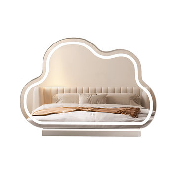 Simple desktop lighted vanity mirror with light led vanity mirror internet celebrity smart mirror large desktop smart cloud mirror