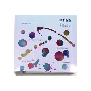 [In Stock for Immediate Dispatch]Standard Printing Cmyk Silver Card Color Spectrum Four-Color Color Comparison Color Matching Advertising Design Universal C Card Sample Manual