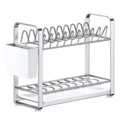 Small Stainless Steel Dish Storage Rack Drawer Kitchen Storage Rack Narrow Draining Dish Rack 2024 New Model