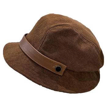 Corduroy fisherman hat for women 2025 new style