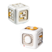 Montessori early education Rubiks Cube moving music 1 year old 2 baby hexahedral puzzle box switch infant and toddler busy ball toy