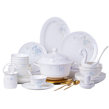 Finger sand high temperature tableware underglaze color dish set