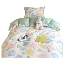 MUJI student dormitory bed three-piece set pure cotton 24 new sheets and quilt cover four-season universal bedding