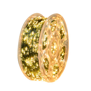 圣诞树灯串绿线铜丝灯装饰满天星户外防水圣诞节日led鞭炮灯彩灯