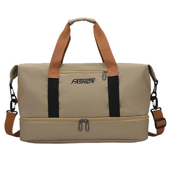 Large capacity lightweight dry and wet separation travel fitness bag