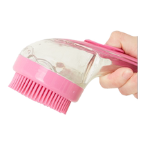 Dog bath brush handle bath brush silicone refillable shower gel cat massage cleaning tools pet supplies