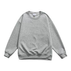 BOLM 400g heavyweight spring and autumn solid color sweatshirt men's loose trendy brand couple ເສື້ອແຂນຍາວລຸ່ມສຸດ