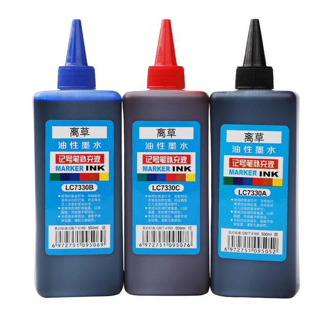 Glue dropper oil-based marker ink