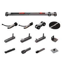 Pubaite Wooden Door Three-rail Linked Sliding Door Accessories Kitchen Sliding Door Minimalist Aluminum Frame Door Four-Linked Hanging Rail Pulley