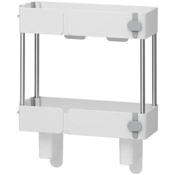 Multifunctional drill-free storage rack above the toilet