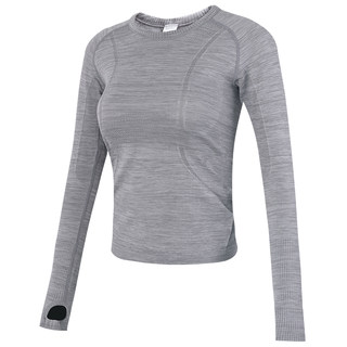 Lan pattern casual slim round neck sports long sleeve women's