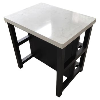Simple island dining table integrated with other movable