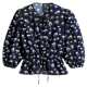 HM Women's Shirt 2025 Winter New Light Winter Style Puff Sleeve Cotton Floral Top 1264057