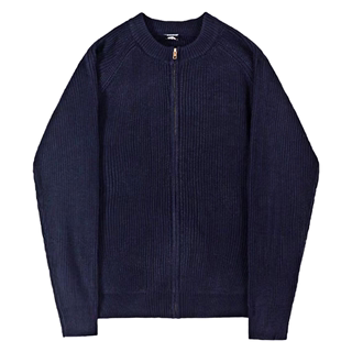 nick tian autumn and winter coat simple Korean sweater cardigan men's zipper solid color warm sweater casual