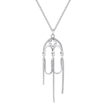 Ming brand jewelry platinum wind chime whispering necklace PT950 four-leaf clover tassel set chain versatile plain chain BFR0126