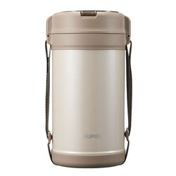 Supor Insulated Lunch Box, Extra-Long Heat Retention, Large Capacity, Portable, Stainless Steel Multi-Layer Lunch Box for Home Use and Office Workers