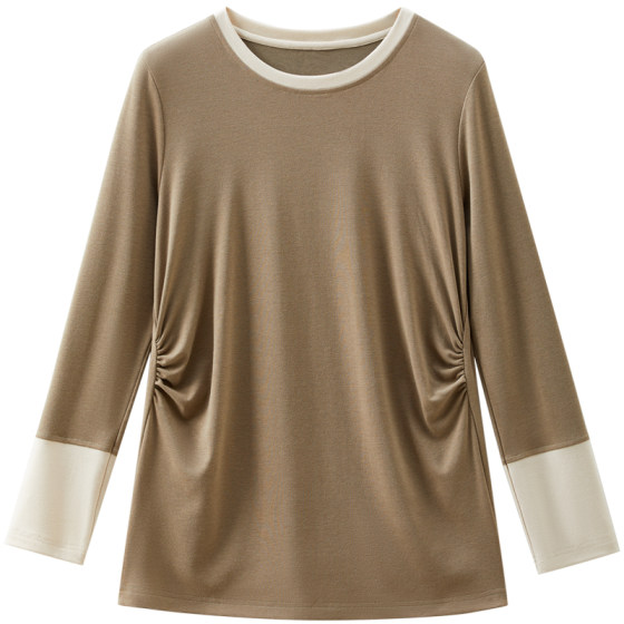 October Crystal Maternity Round Neck Bottoming Shirt