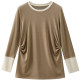 October Crystal Maternity Round Neck Bottoming Shirt