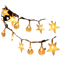 Solar outdoor camping atmosphere string light led light strip courtyard garden layout waterproof decorative lights full of stars