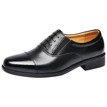 Golden monkey three-joint leather shoes genuine men's height increase within three sections