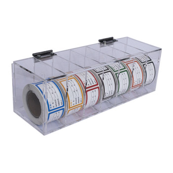Weekly label transparent acrylic distribution box