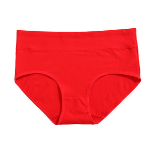 浪莎内裤女纯棉高腰收腹吸湿柔软舒适透气本命年结婚迎福100%全棉