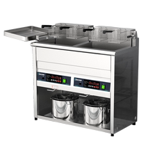 Hongyi Vertical Electric Fryer Commercial Electric Oil Fryer Frying Pan Fried Chicken Burger Shop Fried Strings Stall Double Vat Special Oil Pan Equipment