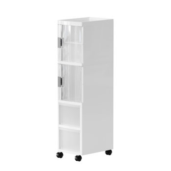 The bathroom slit storage cabinet multi-layer storage cabinet plastic drawer storage bathroom cabinet storage rack