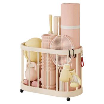 Yoga mat storage basket household sports equipment storage rack