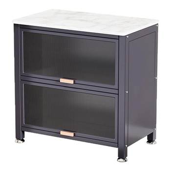 Rock slab kitchen storage rack