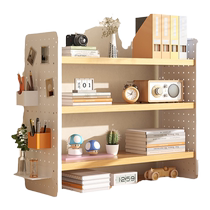 Hole board desktop storage rack wrought iron desk bookshelf student desk dormitory multi-layer office workstation storage rack