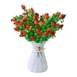 Red Fortune Fruit High-End Table Floral Arrangement Artificial Flower Red Fruit Living Room Flower Arrangement Storefront Decoration Flower High-End Decorative Flower