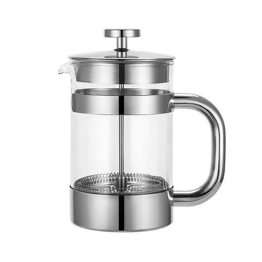 Glass French Press Coffee Pot Stainless Steel Press Pot
