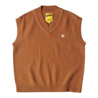 DAKYAM(达人) V领编织针织毛衣马甲男女潮流休闲简约日系复古背心