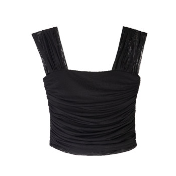 NEVA HU Black Square Neck Vest Women's Outerwear Niche Design Summer Slim Fit Spliced ​​​​Mesh Camisole Top