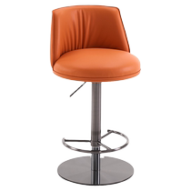Bar chair home light luxury high-end lifting rotating island stool designer bar chair high stool