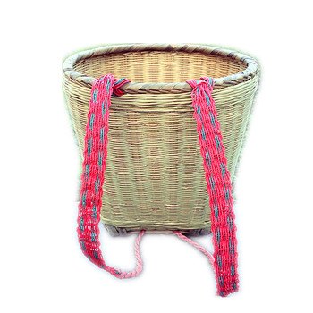 Sichuan bamboo back basket handmade household plastic weaving vegetables