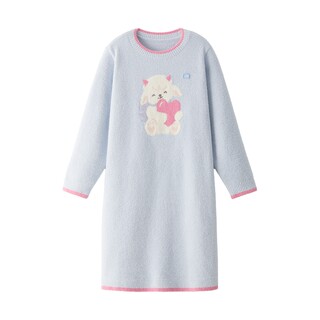 蕉内绒绒520Home睡裙女童秋冬半边绒动物可爱女孩长袖保暖家居服