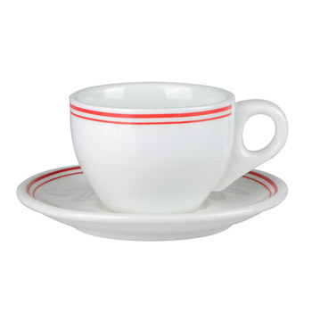 Thick tire red edge hong kong style stockings milk tea cup coffee cup set professional customized logo restaurant hotel home use