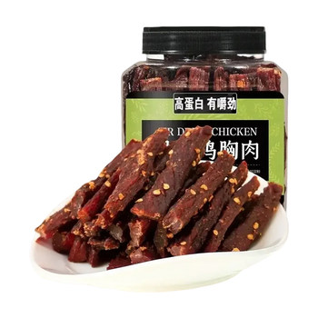 Air-dried chicken breast jerky strips, high protein, fat reduction, fitness, low 0 calories, satiating, chewy jerky, dormitory snack drama