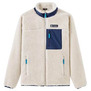 Camel fleece jacket same style for couples