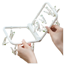 Folding clothes hanger portable travel clothes drying artifact socks underwear underwear student dormitory multi-functional clip