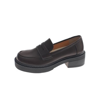 Loafers ແມ່ຍິງ heel ຂະຫນາດກາງ 2024 retro ໃຫມ່ sole ຫນາ heel ຫນາ Mary Jane ເກີບ square toe ເກີບຫນັງຂະຫນາດນ້ອຍ jk ເກີບພາກຮຽນ spring ແລະດູໃບໄມ້ລົ່ນ